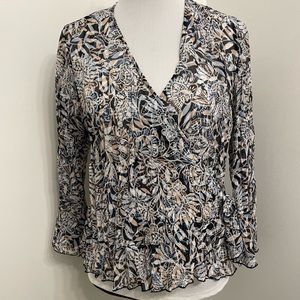 Studio 1940 Sheer Wrap Top